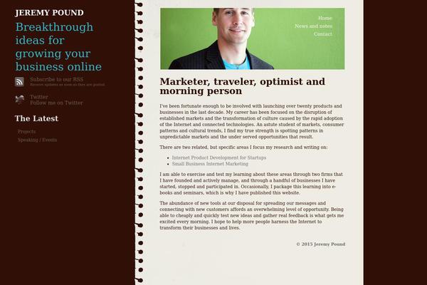 jeremypound.com site used Noteblog