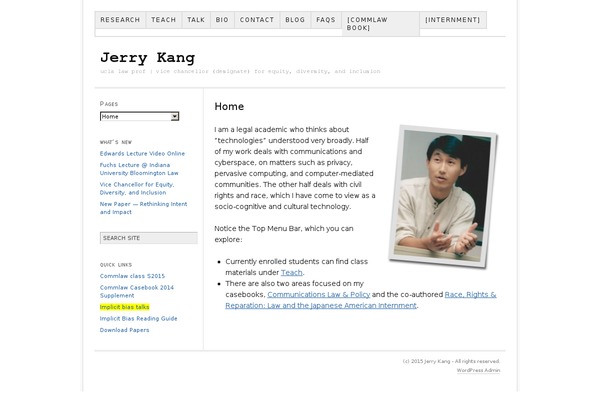Author theme site design template sample