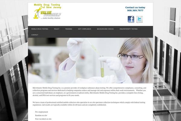 Laboratory theme site design template sample