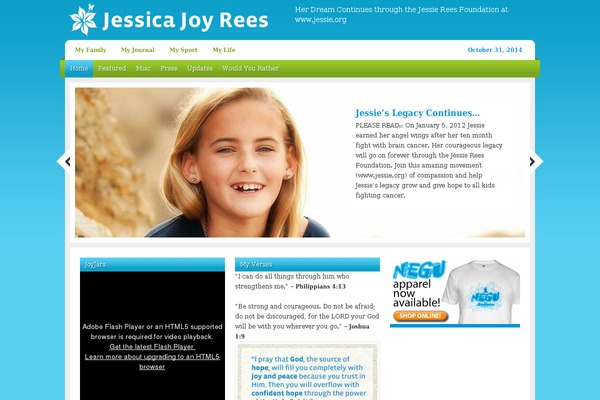 Serenity theme site design template sample