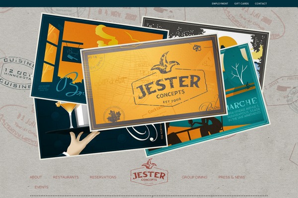Jester theme site design template sample