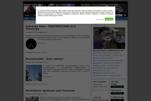 Site using Cookie-warning plugin