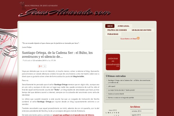 jesusalvarado.com site used Nuevo