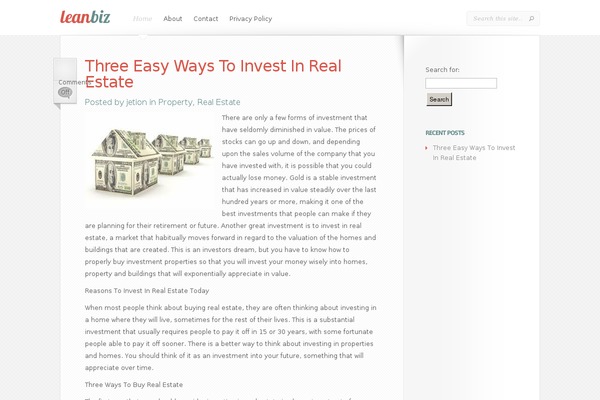 Leanbiz theme site design template sample
