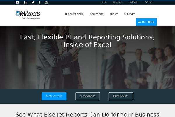 Jetreports theme site design template sample