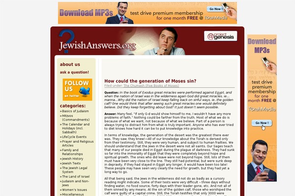 Answers theme site design template sample