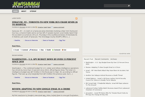 Daily Press theme site design template sample