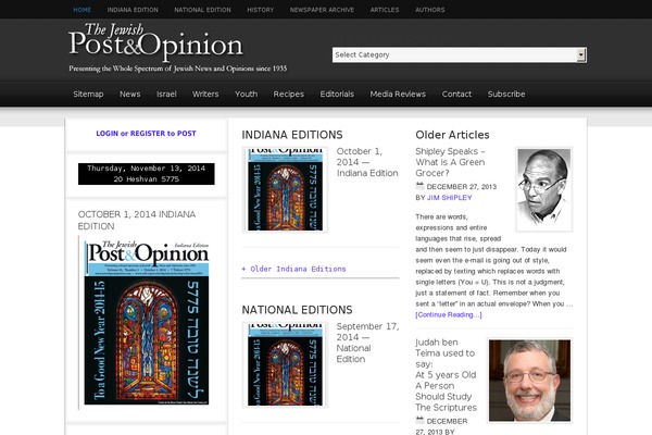 Magazine theme site design template sample