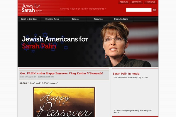 jewsforsarah.com site used Palin