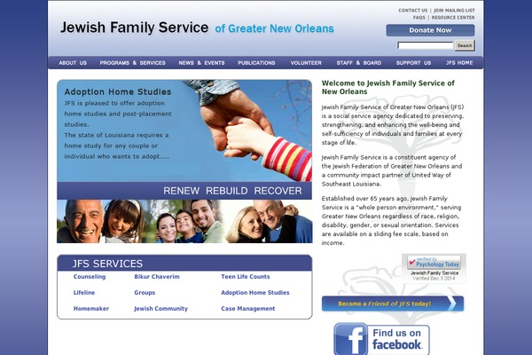 jfsneworleans.org site used Gon-theme-base