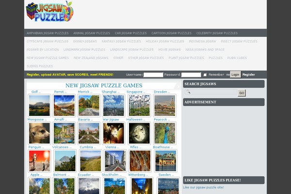 jigsawpuzzlesnow.com site used Arcademegape