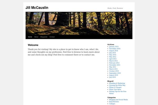 Twenty Ten theme site design template sample