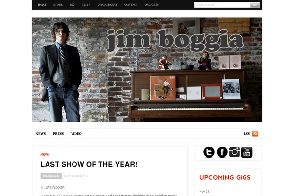 Site using Gigs Calendar plugin