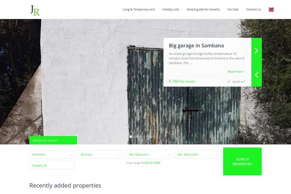 Residence Child theme site design template sample