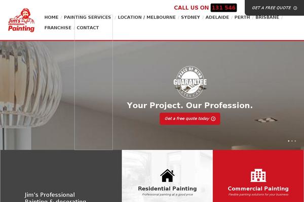 jimspainting.com.au site used Jims