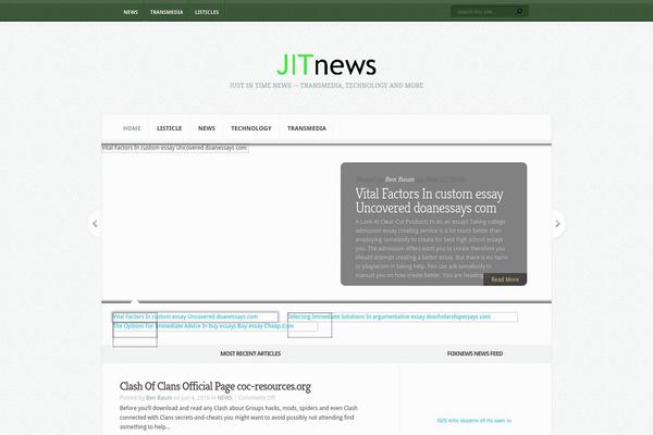 Aggregate theme site design template sample