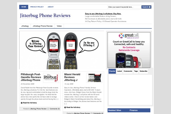 Gazette theme site design template sample