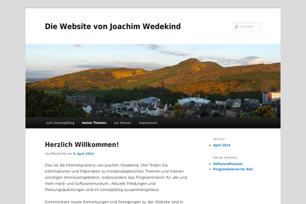 joachim-wedekind.de site used Twentyeleven-child