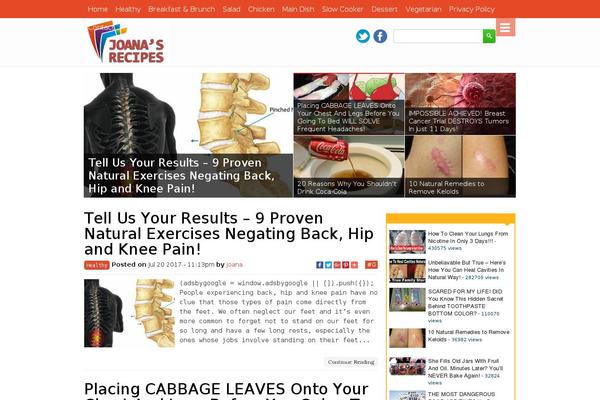 joanasrecipes.com site used Tastyfood-codebase