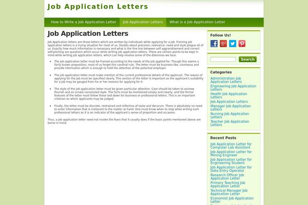 Light Green theme site design template sample