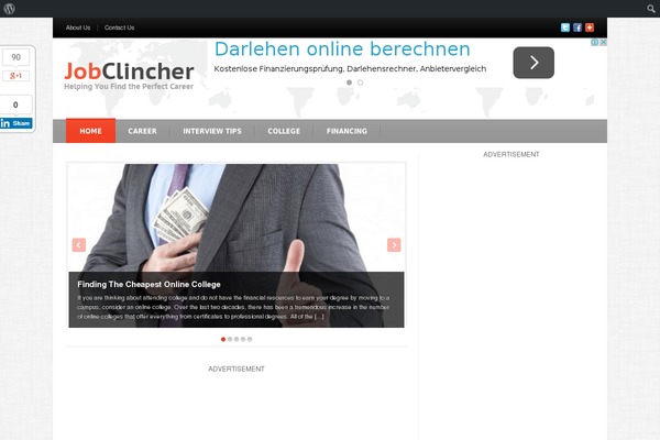 Business News theme site design template sample