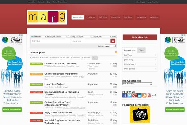 Jobroller theme site design template sample
