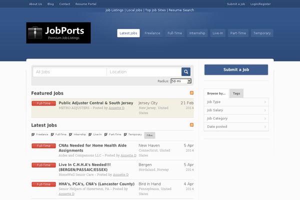 Jobroller theme site design template sample