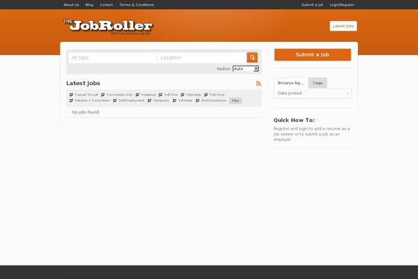 Jobroller theme site design template sample