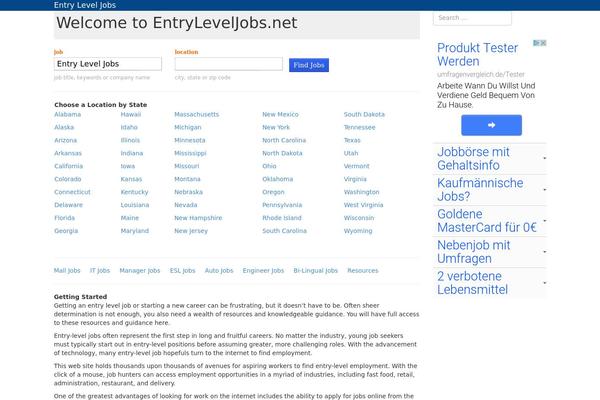 jobsearchpage.com site used Entryleveljobs