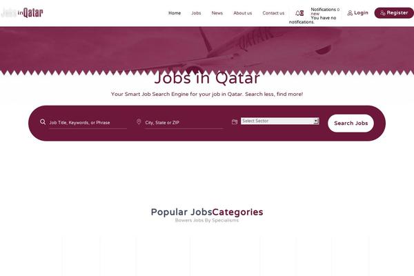 Site using Wp-jobsearch plugin