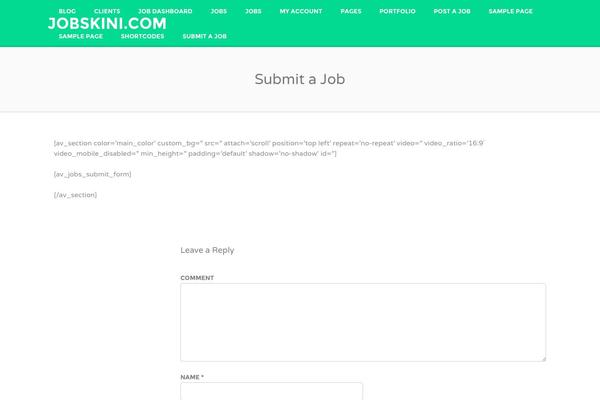 jobskini.com site used Wpjm-jobfinder