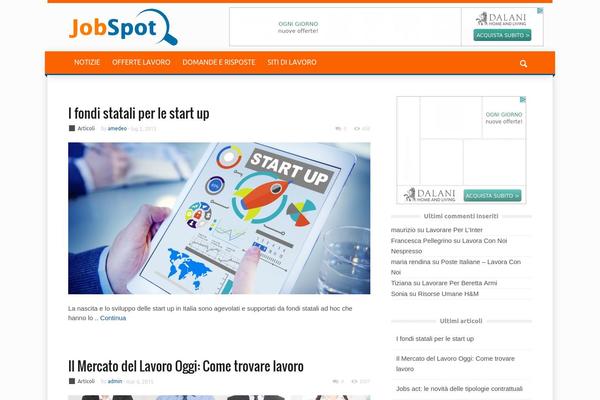 Magazin theme site design template sample