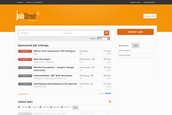 Jobroller theme site design template sample