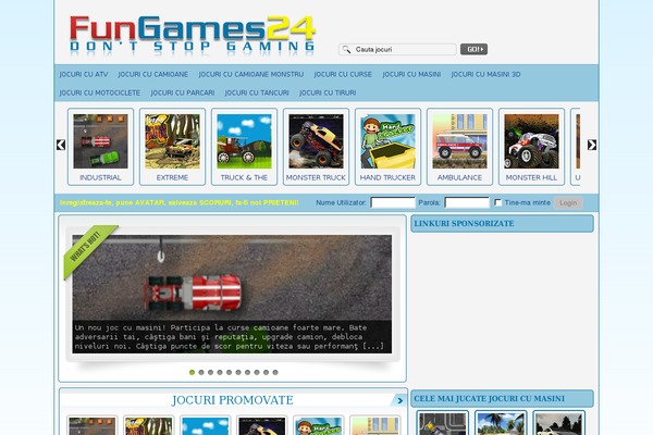 FunGames theme site design template sample
