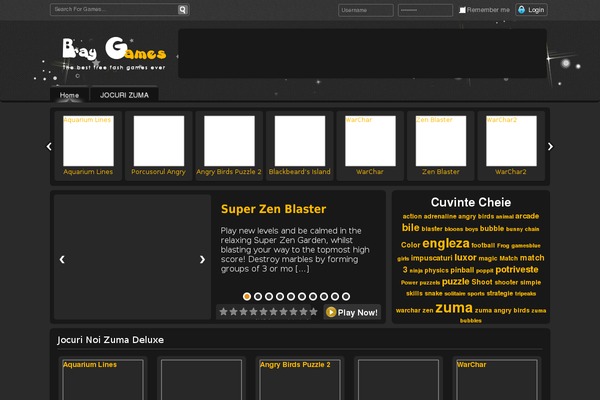 BrayGames theme site design template sample