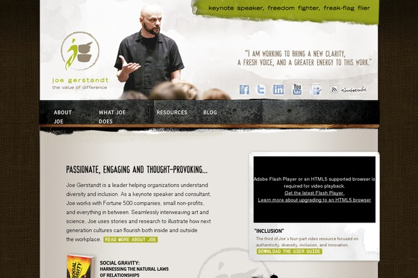 joegerstandt.com site used Joe
