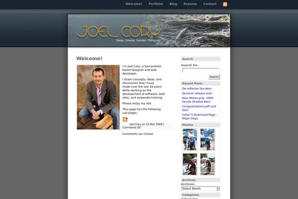 joelcory.com site used Jsc
