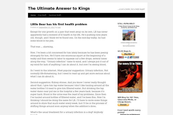 Twenty Ten theme site design template sample