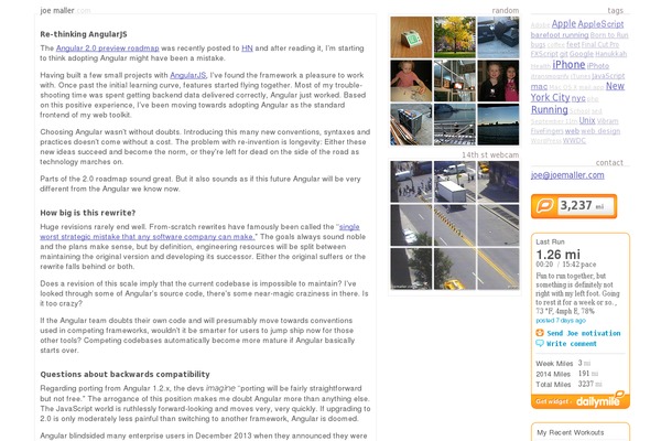 Site using Dailymile Widgets plugin