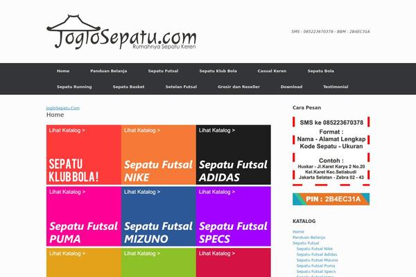 Vantage theme site design template sample