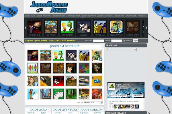FunGames theme site design template sample
