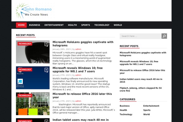 Ryan theme site design template sample