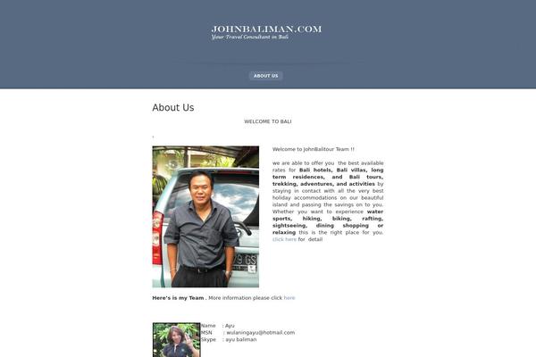 Profile theme site design template sample