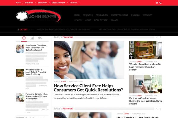 Falcon theme site design template sample