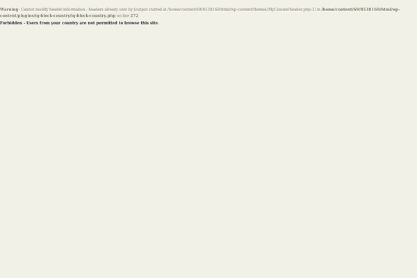 Site using iQ Block Country plugin