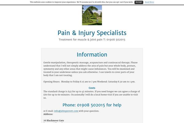 johnperrott.com site used Accessible Zen