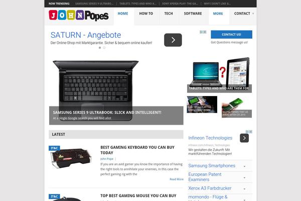 johnpopes.com site used Simplescheme