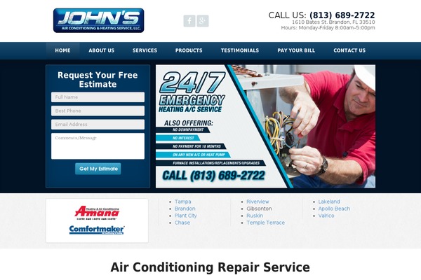 johnsair.com site used Lead-capture2