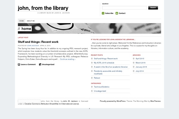The Morning After theme site design template sample