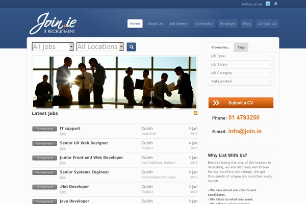 Jobroller theme site design template sample
